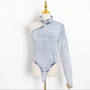 Denim Bodysuit, little stretch